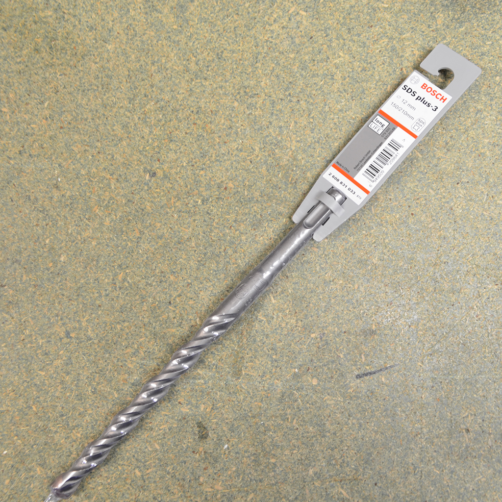 sds-12-x-210 12mm SDS plus 3 Masonry Long Life Drill Bits - Image 1