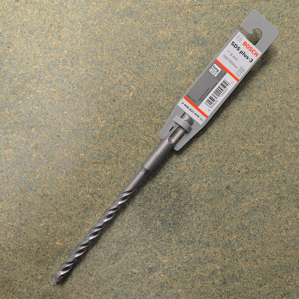 sds-8-x-100-160 8mm SDS plus 3 Masonry Long Life Drill Bits - Image 1