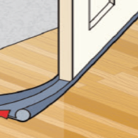 Exitex Under Door Foam Draught Excluder - Grey