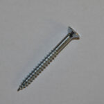 8 Gauge Zinc+Clear Hardened Twin Thread Countersunk Wood Screw