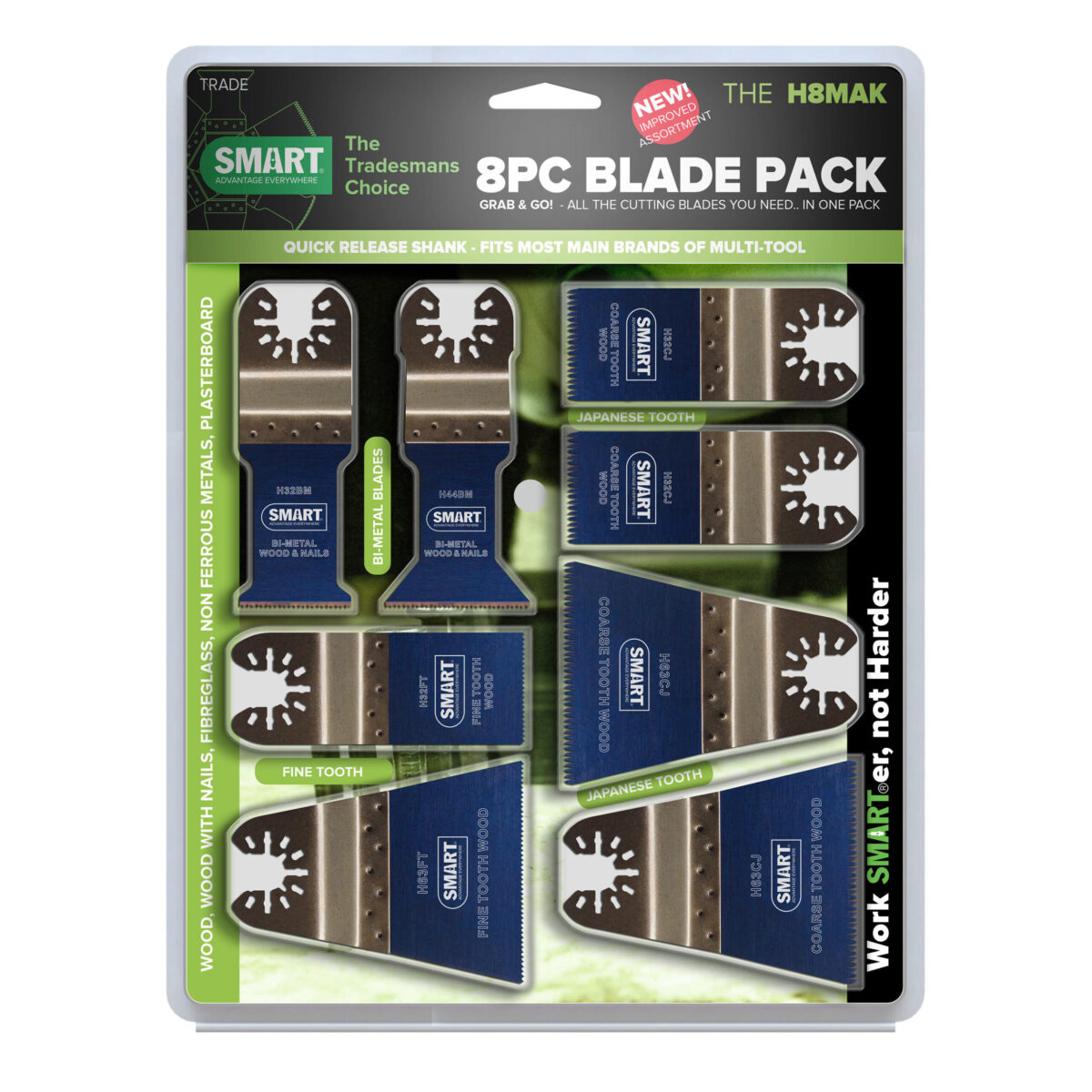 SMART H8MAK 8 Piece Multitool Blade Assortment - Image 2