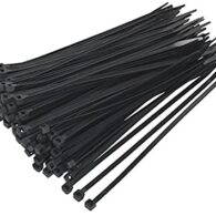 4.8 x 200 Nylon Cable Ties Black (100)