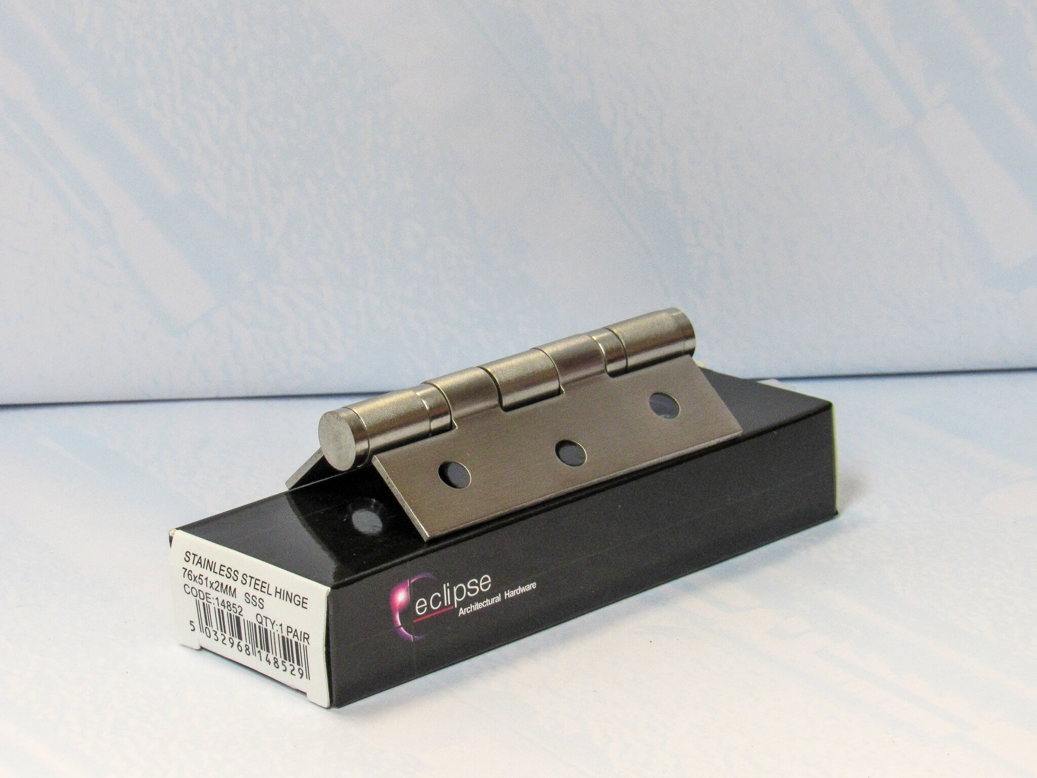 14852 3 x 2 x 2 Eclipse Satin Corner Square Hinge (PR) - Image 1