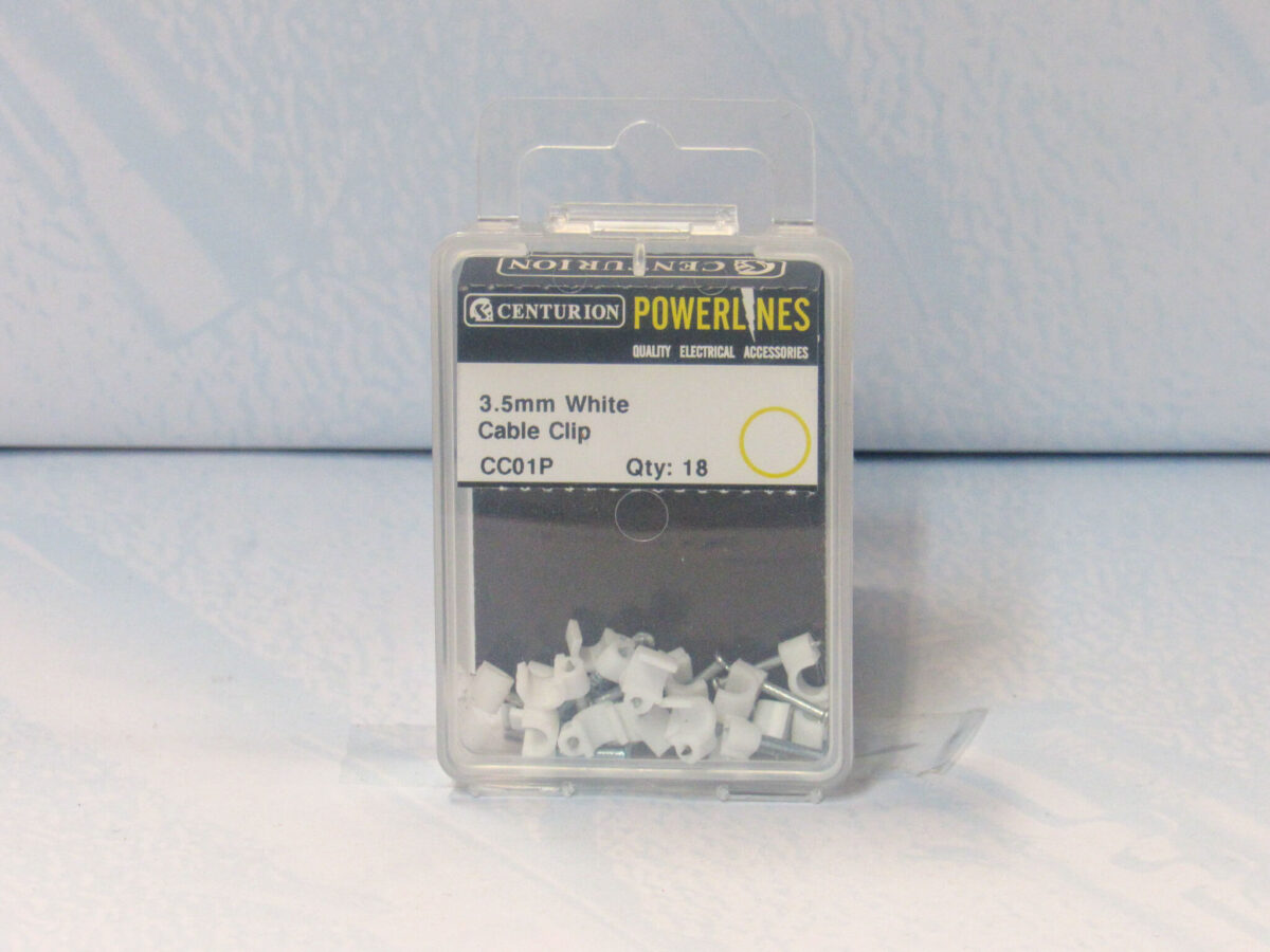 3.5mm White Cable Clips 18 pack - Image 2