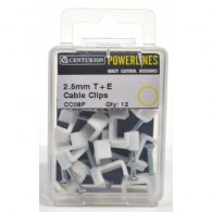 2.5mm T+E Cable Clips White 12 pack