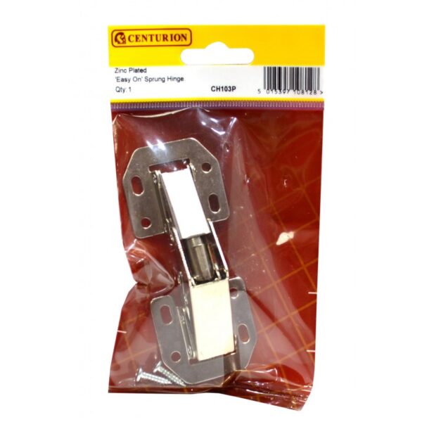 Zinc Plated 'Easy On' Sprung Hinge 97mm