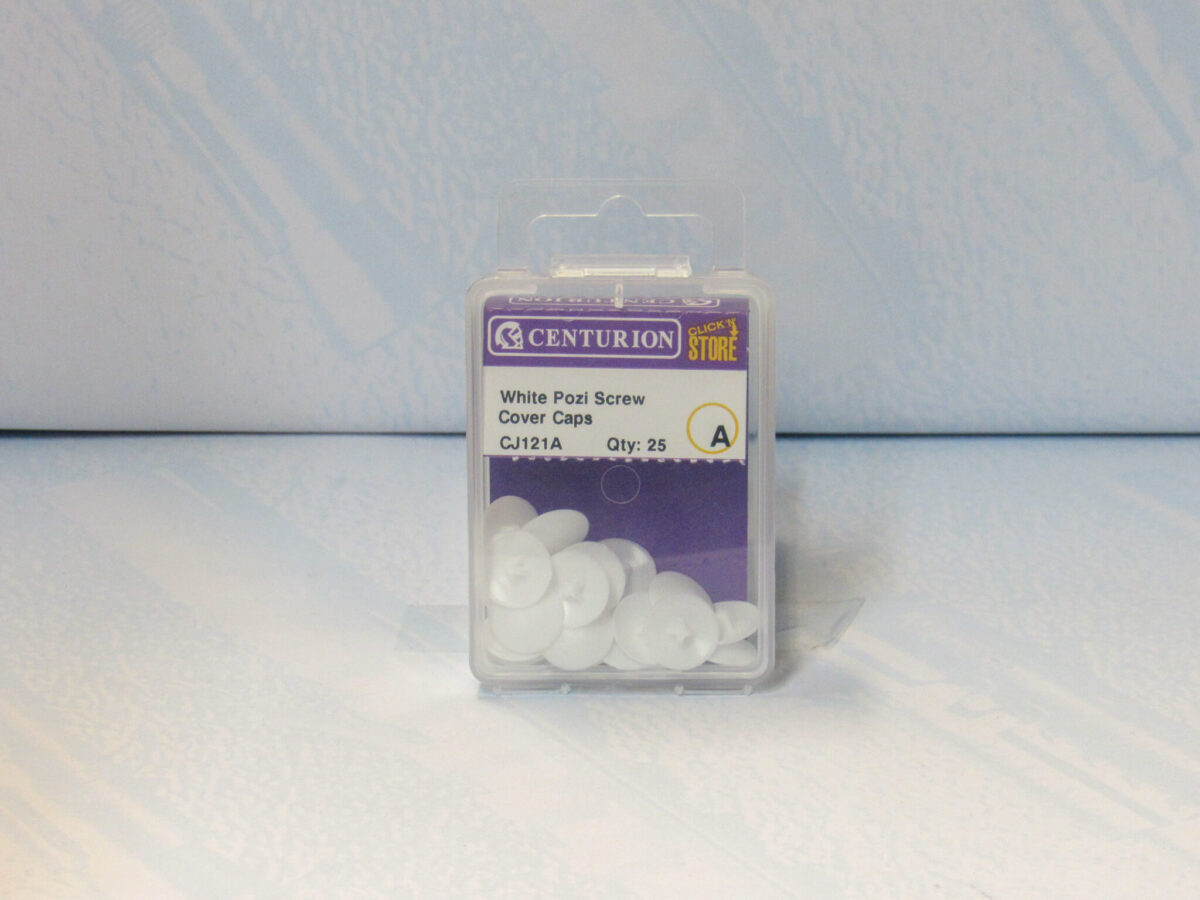 White Pozi Screw Cover Caps 25 pack - Image 2