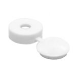 White Hinged Screw Covers (10)