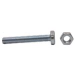 M6 x 50mm ZP Machine Screws & Nuts 3 pack