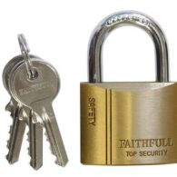 FAITHFULL 40mm Brass Padlock