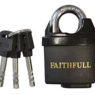 FAITHFULL 50mm Brass/PVC Padlock