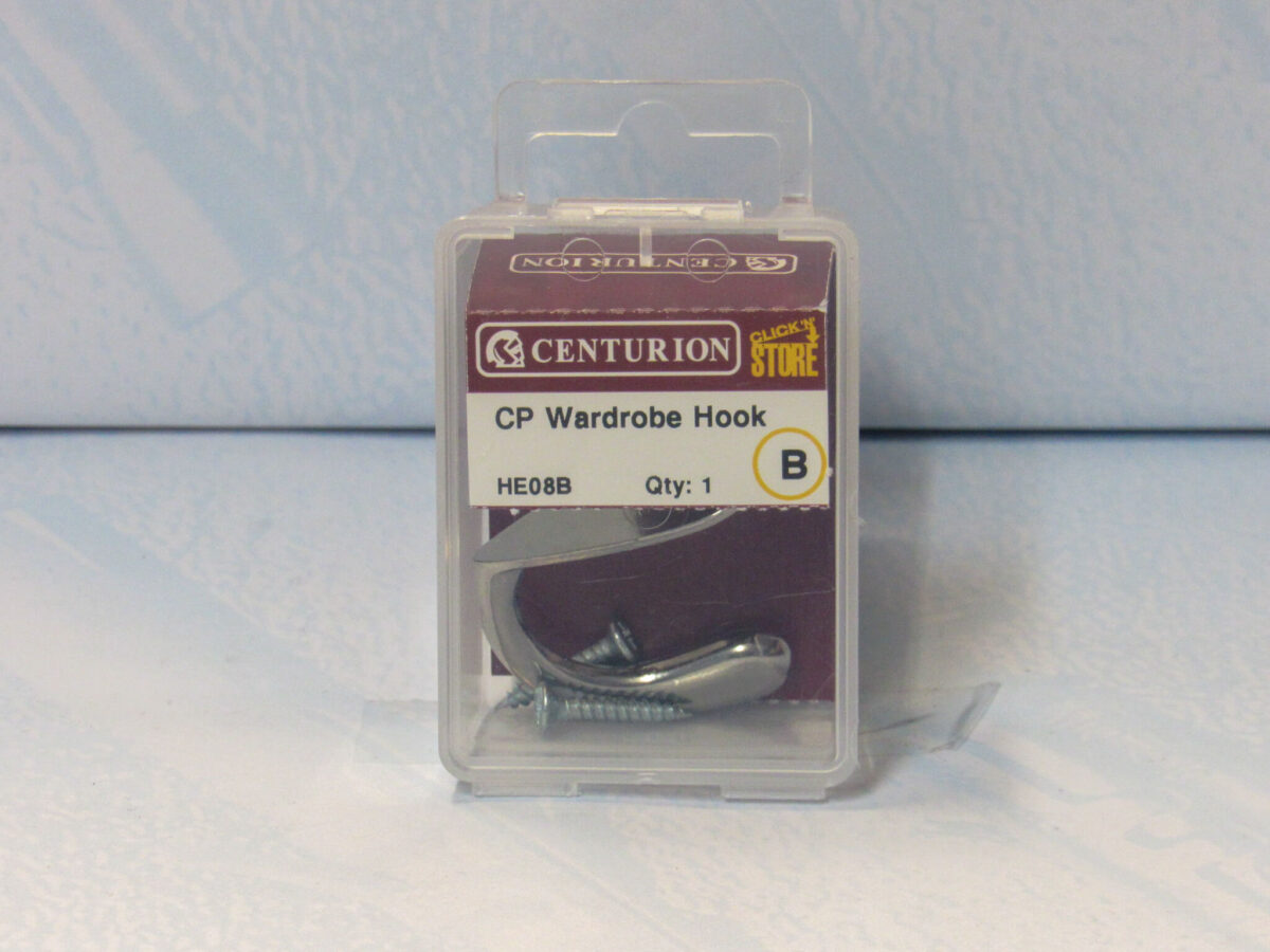 37mm CP Die Cast Wardrobe Hooks - Image 2