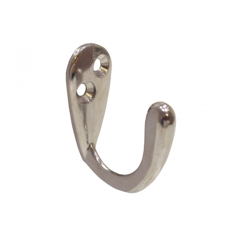 HE08B-P 37mm CP Die Cast Wardrobe Hooks - Image 1
