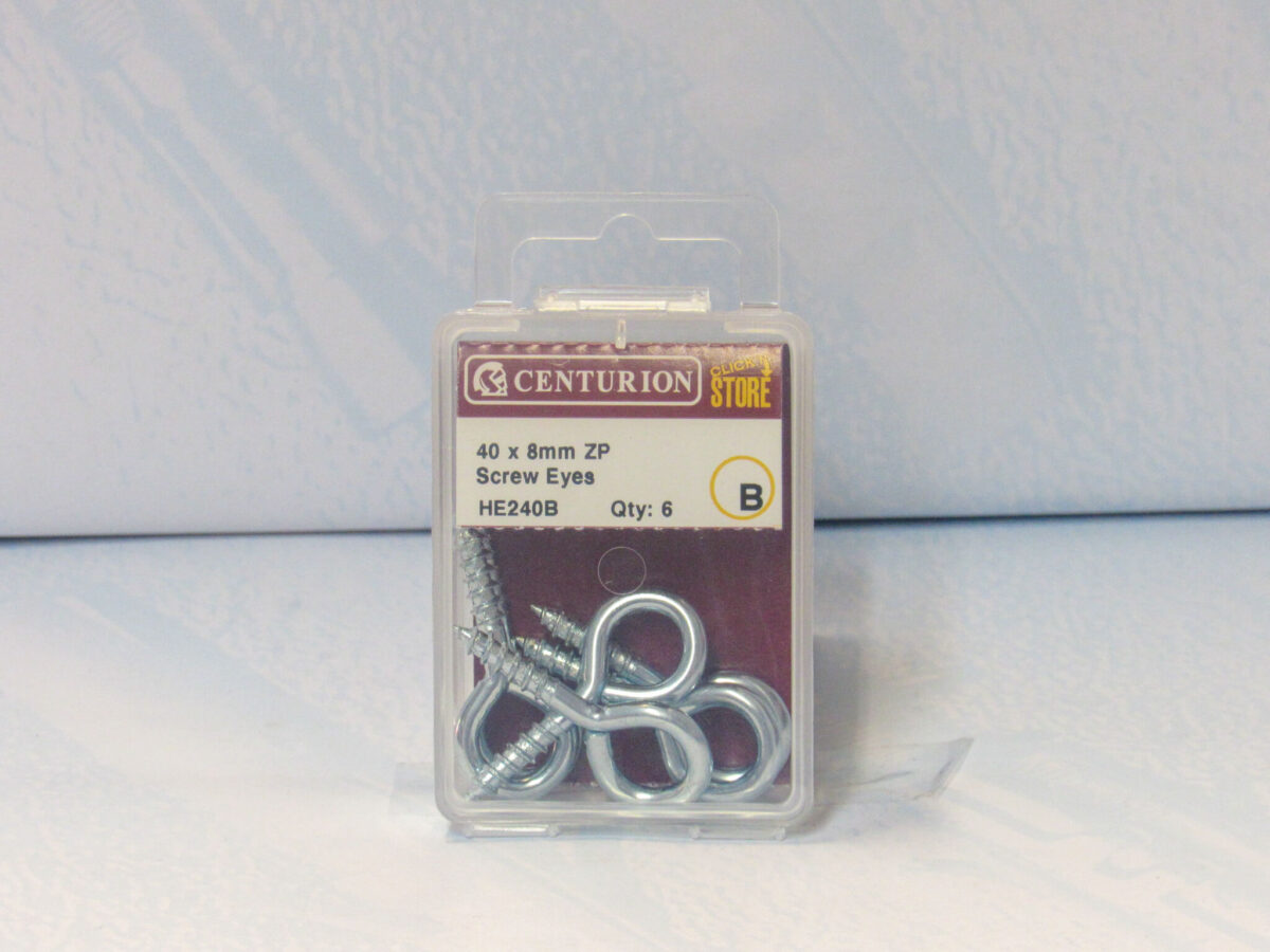 40 x 8mm ZP Steel Screw Eyes 6 pack - Image 2