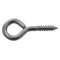 40 x 8mm ZP Steel Screw Eyes 6 pack