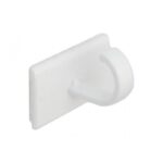 30mm x 20mm White Self Adhesive Cup Hooks 3 pack