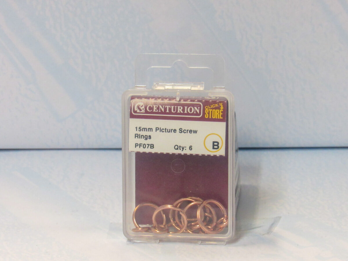 15mm Coppered Picture Screw Rings 6 pack - Image 2
