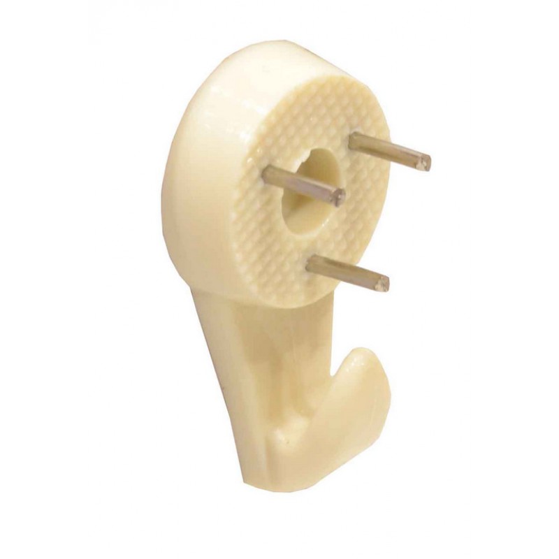 PF29B-P 30mm Plastic Hard Wall Picture Hooks 3 pack - Image 1