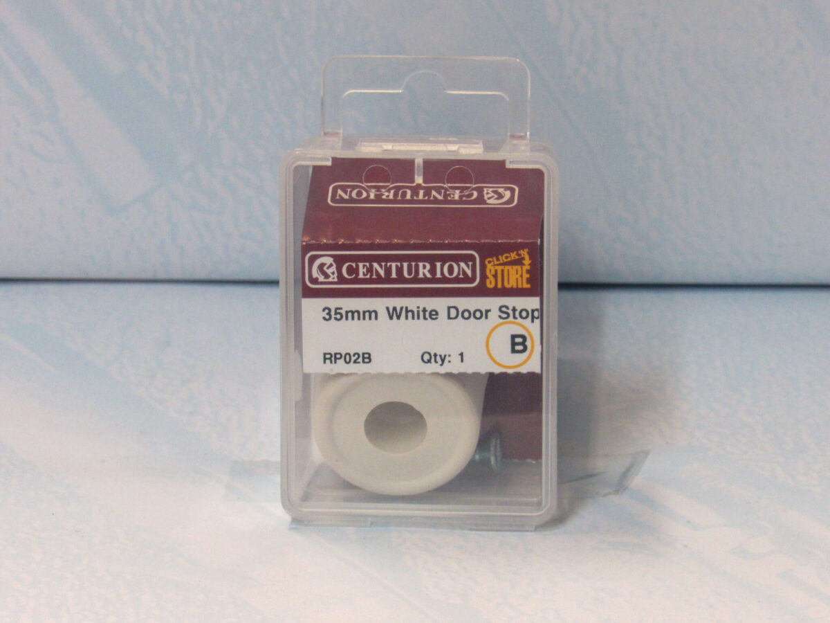 35mm White Plastic Door Stop - Image 2