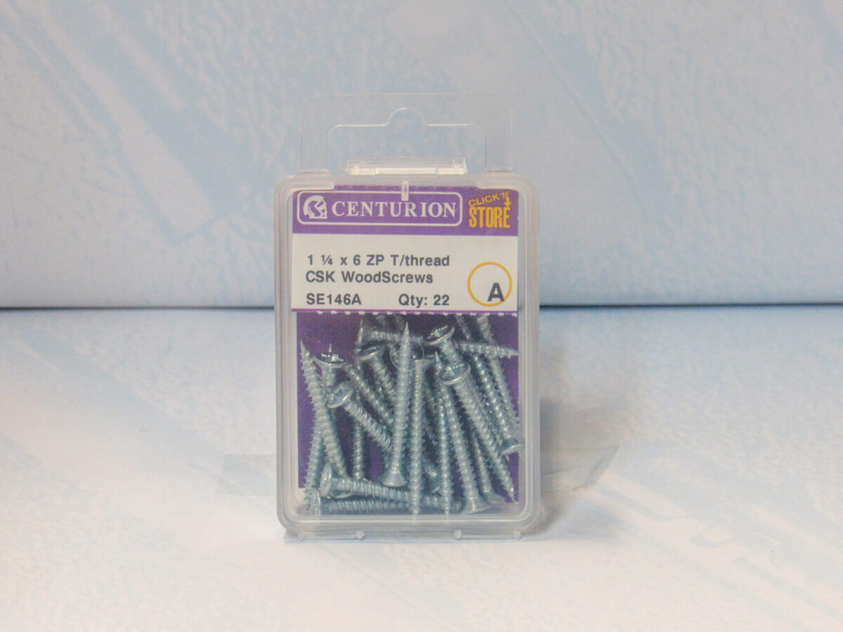 1 1/4" x 6 ZP Twin Woodscrews CSK 22 pack - Image 2