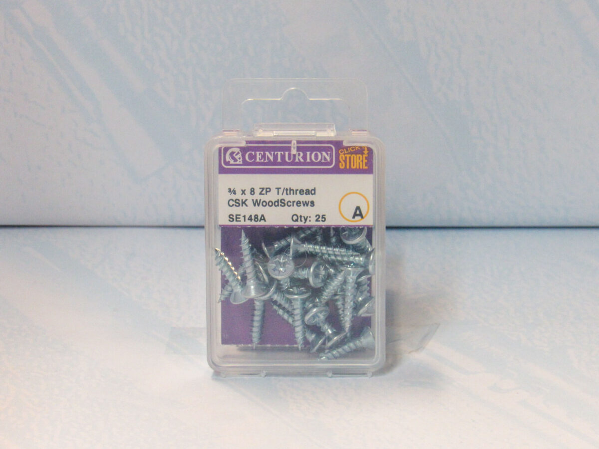 3/4" x 8 ZP Twin Woodscrews CSK 25 pack - Image 2