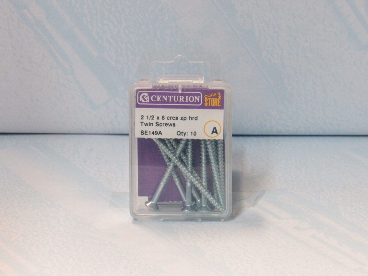 2 1/2" x 8 ZP Twin Woodscrews CSK 10 pack - Image 2