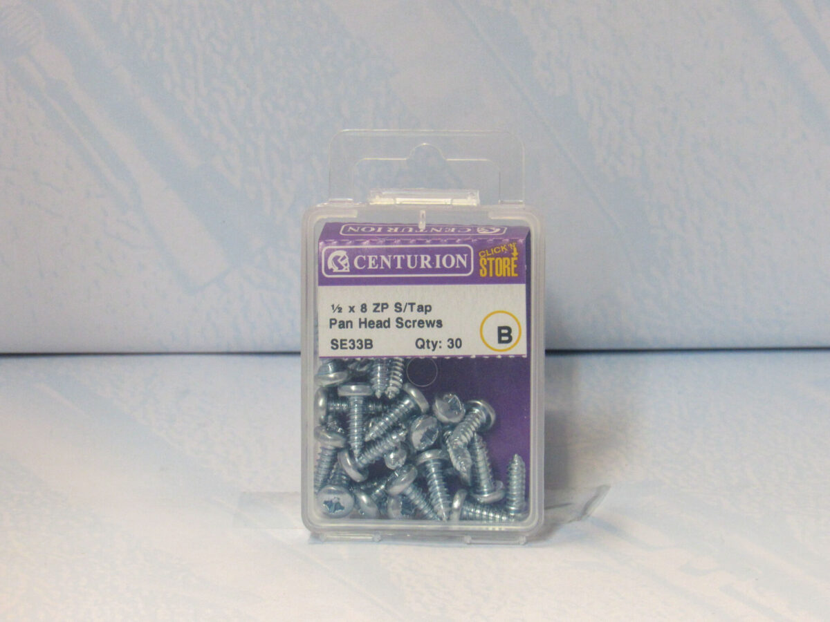 1/2" x 8 ZP Pan Head Self Tapping Screws 30 pack - Image 2