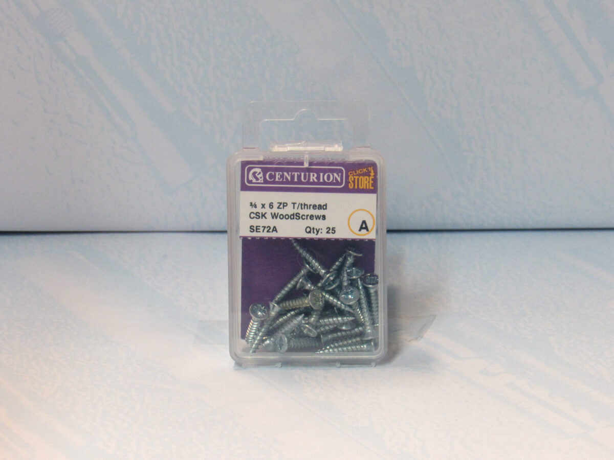 3/4" x 6 ZP Twin Woodscrews CSK 25 pack - Image 2