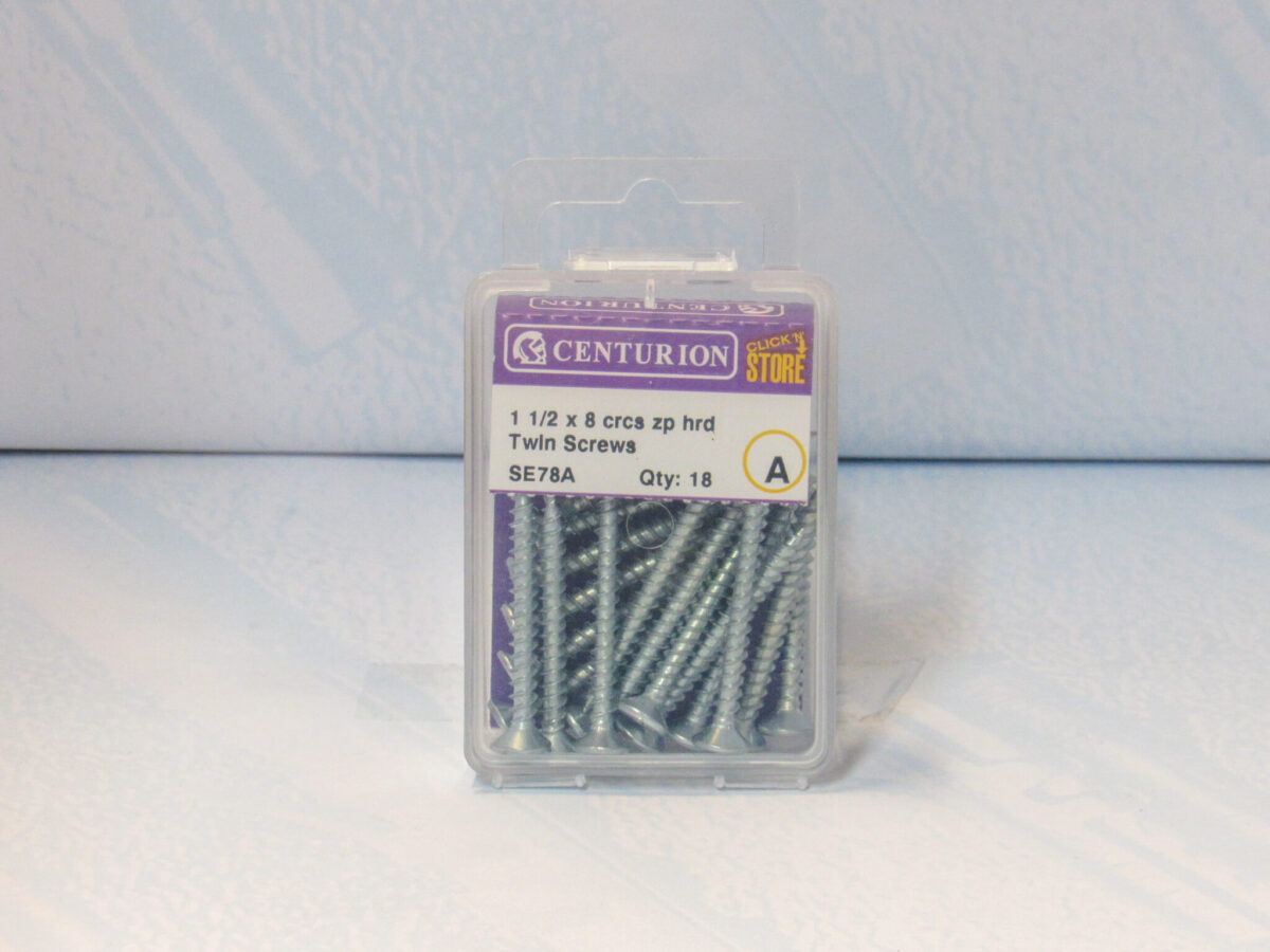 1 1/2" x 8 ZP Twin Woodscrews CSK 18 pack - Image 2