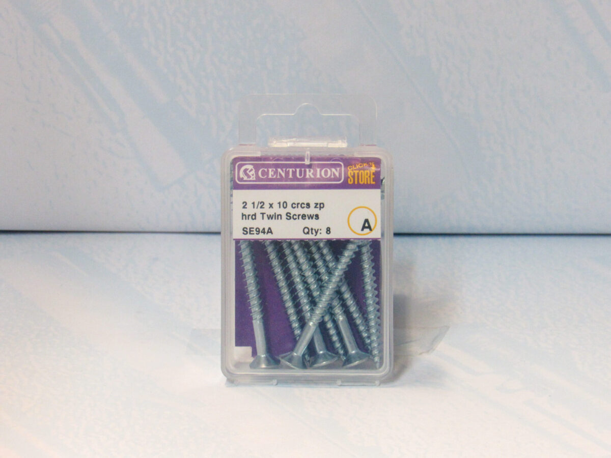 2 1/2" x 10 ZP Twin Woodscrews CSK 8 pack - Image 2