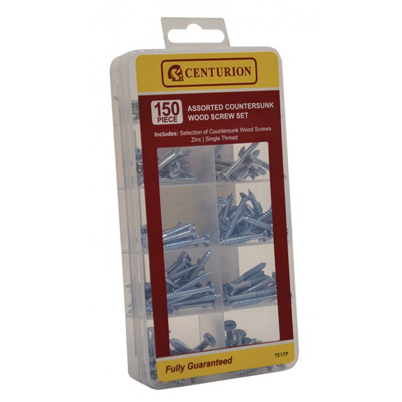 TE17P-P 150 Piece Assorted Wood Screw Set - Image 1