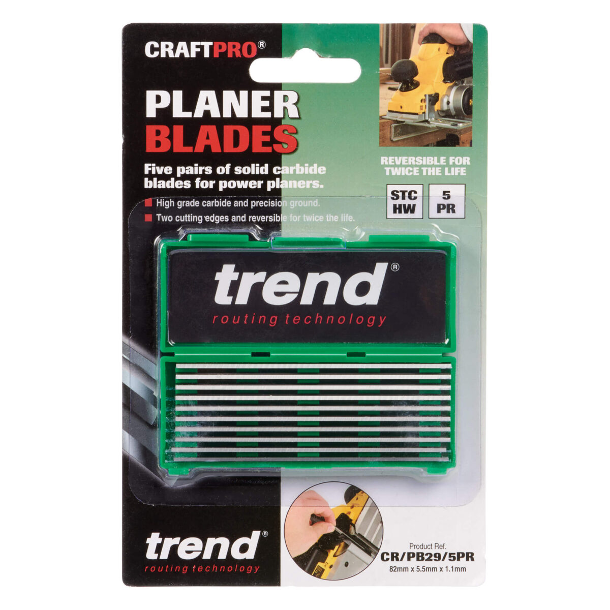 Trend 82mm X 5.5mm (5pk) Craft Pro Planer Blade - Image 2