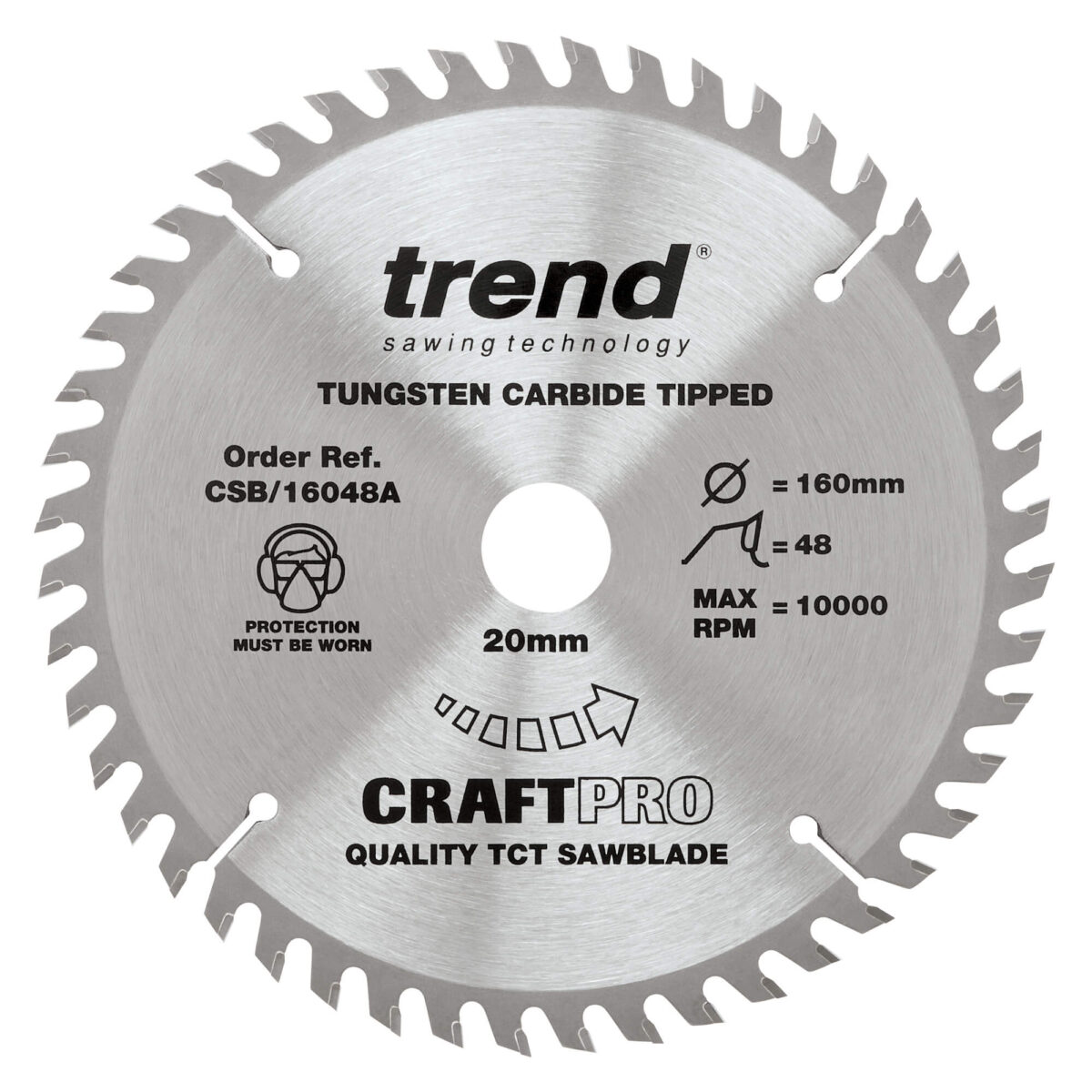 Trend 160mm X 48t X 20mm Thin Kerf Craft Blade - Image 2