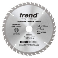 Trend 165mm X 40t X 20mm Craft Blade
