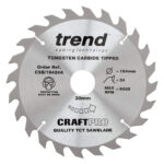 Trend 184mm X 24t X 30mm Craft Blade