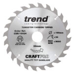 Trend 190mm X 24t X 30mm Craft Blade