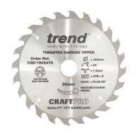 Trend 190mm X 24t X 30mm X 1.55 Craft Blade