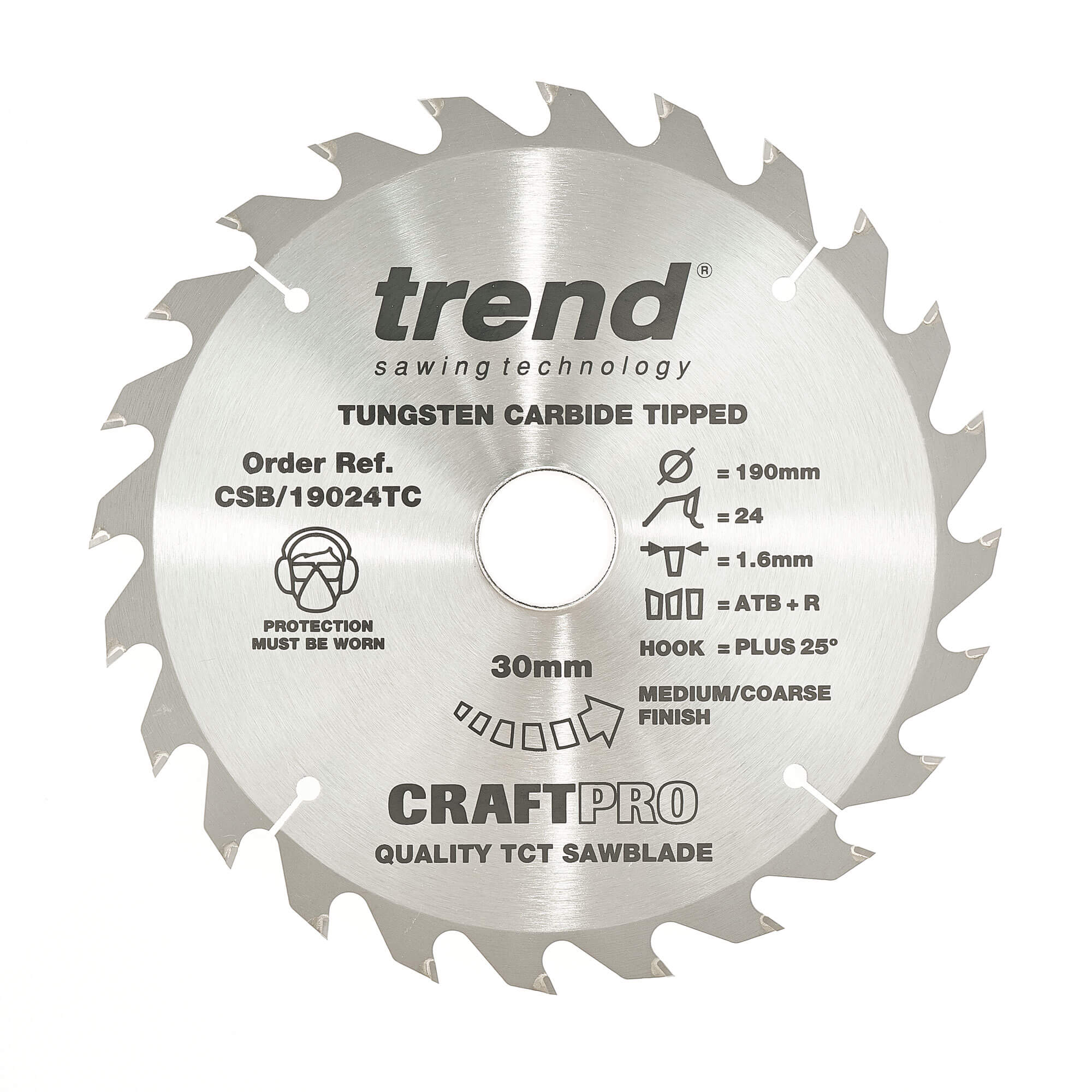 csb_19024tc_main Trend 190mm X 24t X 30mm X 1.55 Craft Blade - Image 1