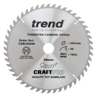 Trend 250mm X 48t X 30mm Craft Blade