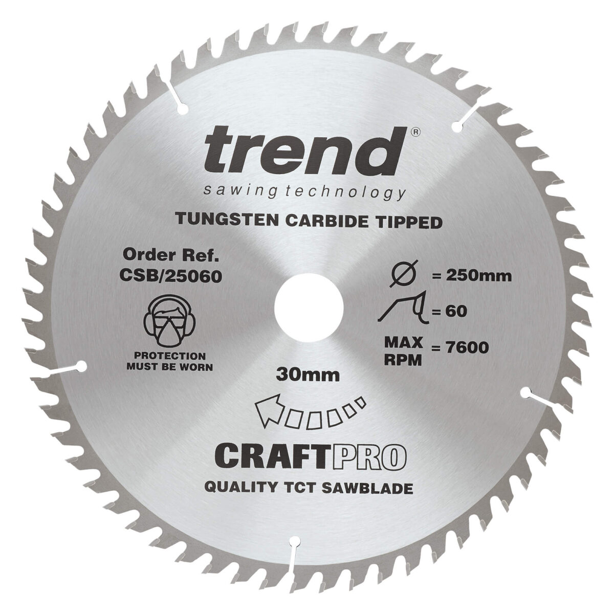 Trend 250mm X 60t X 30mm Craft Blade - Image 2