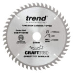 Trend 160 X 48t X 20mm Craft Blade Pt Tcp