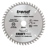 Trend 160 X 48t X 20mm Craft Blade Pt Tcp